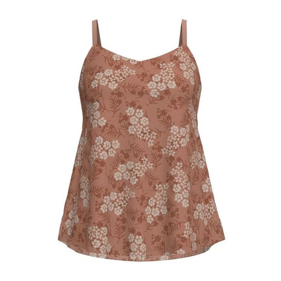 LuLaRoe Maya 3XL Reddish Brown Floral Camisole Mesh Top - Picture 1 of 5